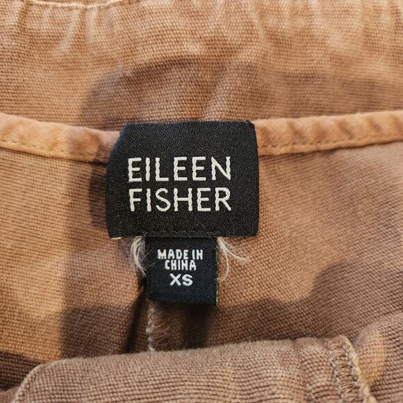 Eileen Fisher Womens Brown Cropped Wide Leg Cargo Pants Size XS Silent Luxury - Picture 7 of 13
